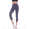 Calças Soft Hip Up Yoga Fitness Capri de secagem rápida cintura alta para ginástica leggings esportivos femininos collants elásticos